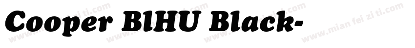 Cooper BlHU Black字体转换